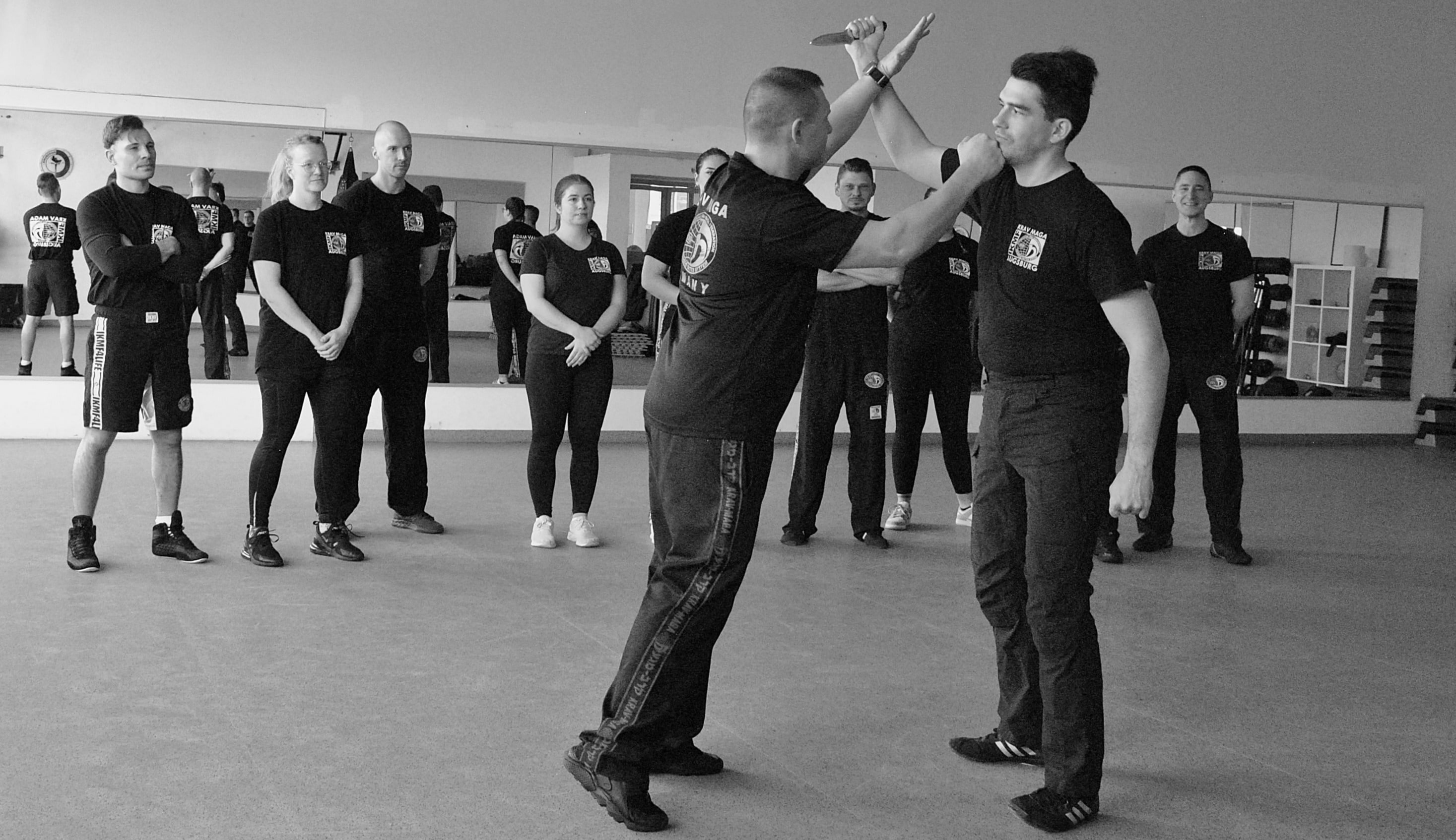 Krav Maga Techniktraining mit Partnerarbeit in Augsburg